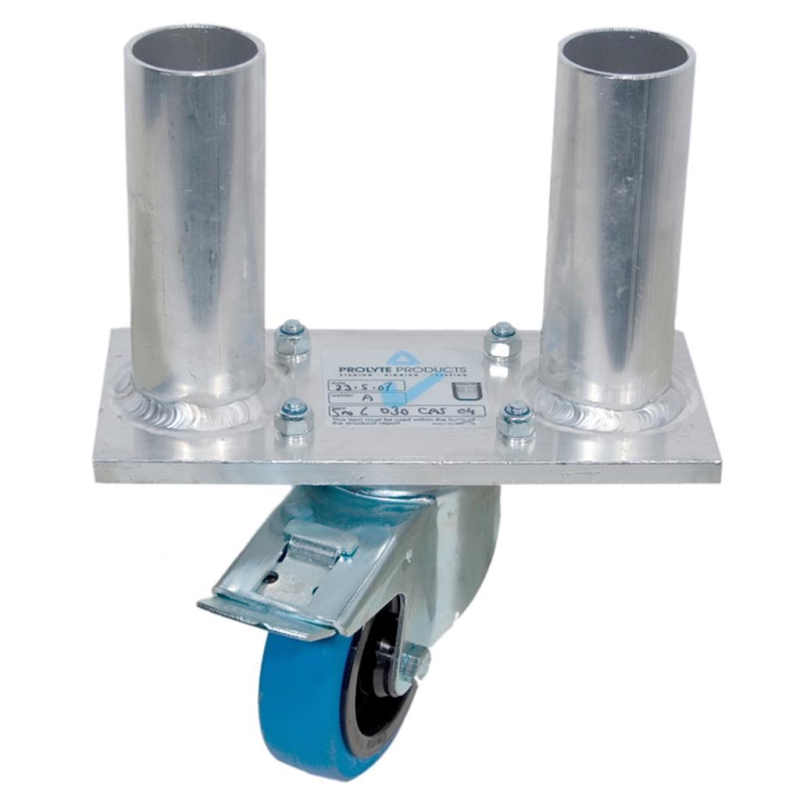 ESL Prolyte Stagedex SM-L-50-CAS-04 dubbele poot met zwenkwiel/rem 50cm