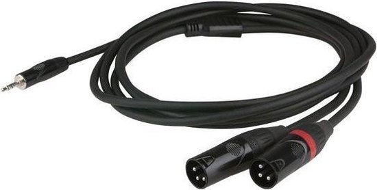 ESL Mini Jack stereo M > 2x XLR3p Male 1,5m