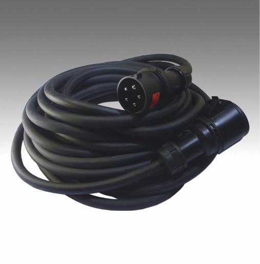 ESL Three phase cable 32A CEE Black 10m [5x 6mm²]